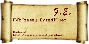 Füzessy Erzsébet névjegykártya