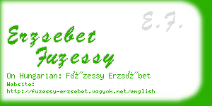 erzsebet fuzessy business card